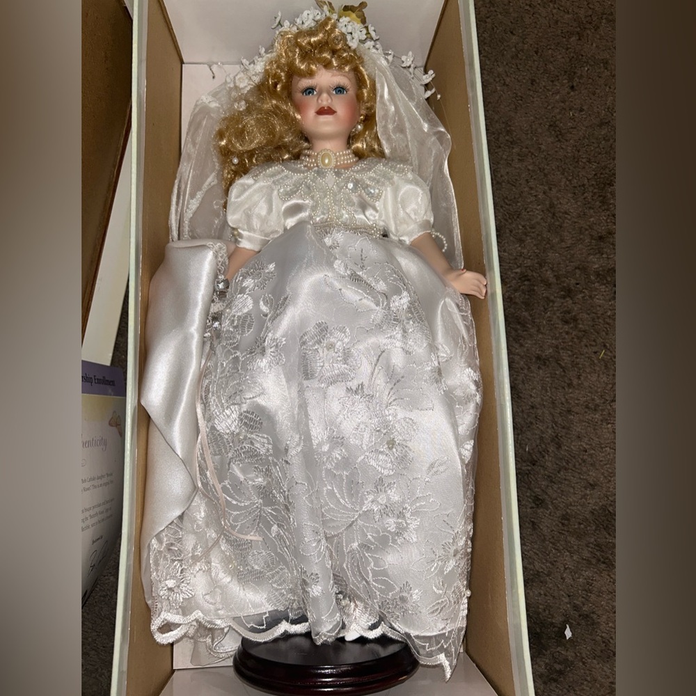 Butterfly Kisses Precious Collectibles Porcelain Bride Doll